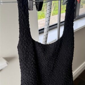 Astr Black Textured Dress